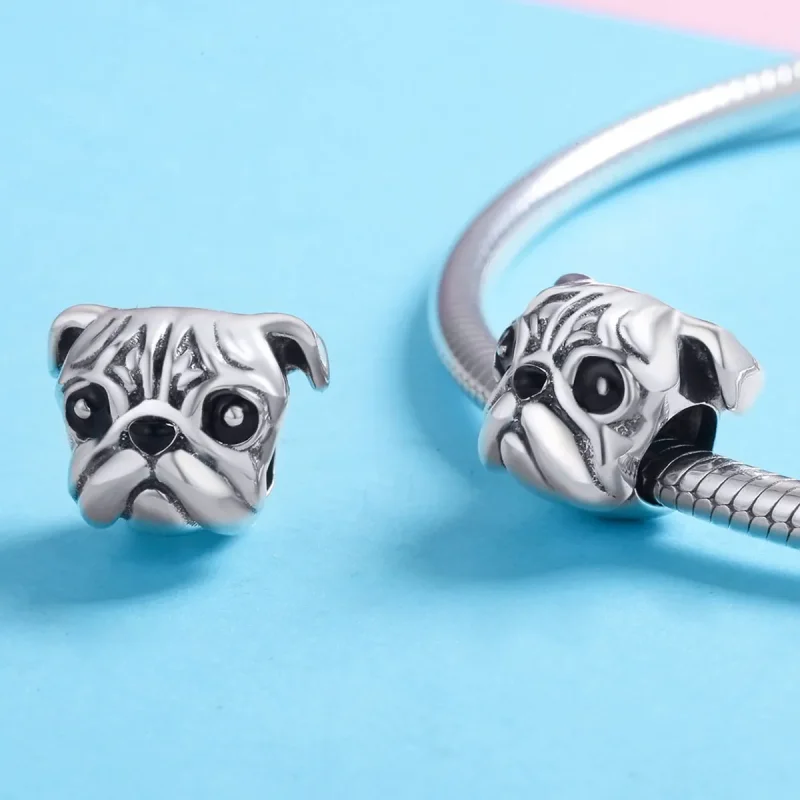 (image for) Pandora Style Silver Shar-Pei Dog Charm - SCC834 - View 3