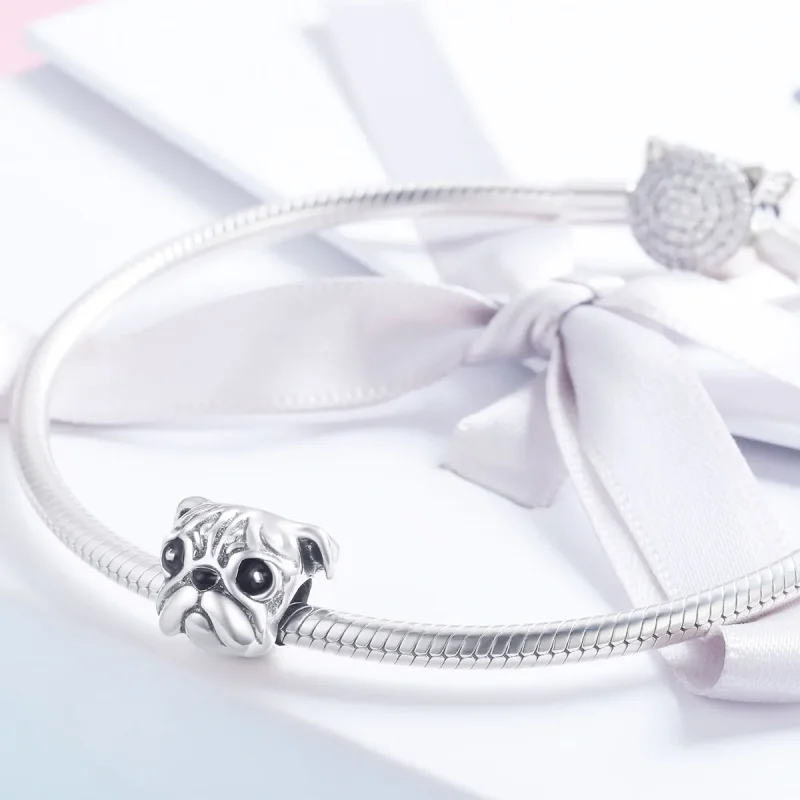 (image for) Pandora Style Silver Shar-Pei Dog Charm - SCC834 - View 4