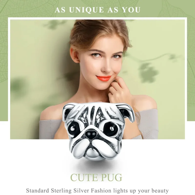 (image for) Pandora Style Silver Shar-Pei Dog Charm - SCC834 - View 6