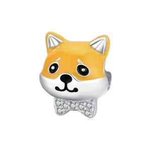 (image for) Pandora Style Silver Shiba Inu Charm - BSC188