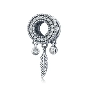 (image for) Pandora Style Silver Shiny Feather Charm - SCC1550