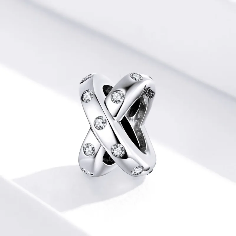 (image for) Pandora Style Silver Simple Geometry Charm - SCC1515 - View 2