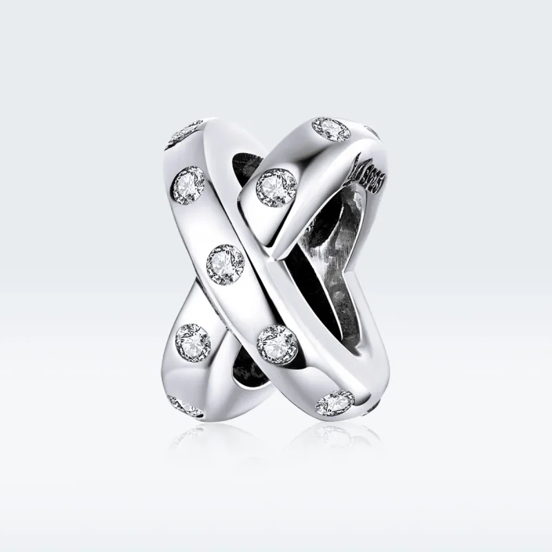 (image for) Pandora Style Silver Simple Geometry Charm - SCC1515 - View 5