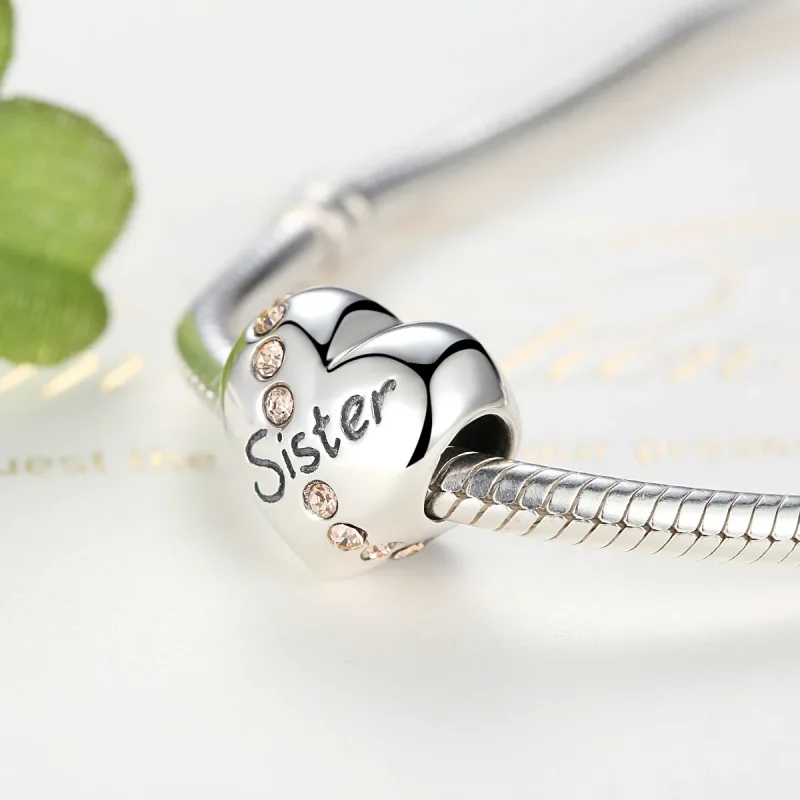 (image for) Pandora Style Silver Sister Charm - SCC008 - View 6