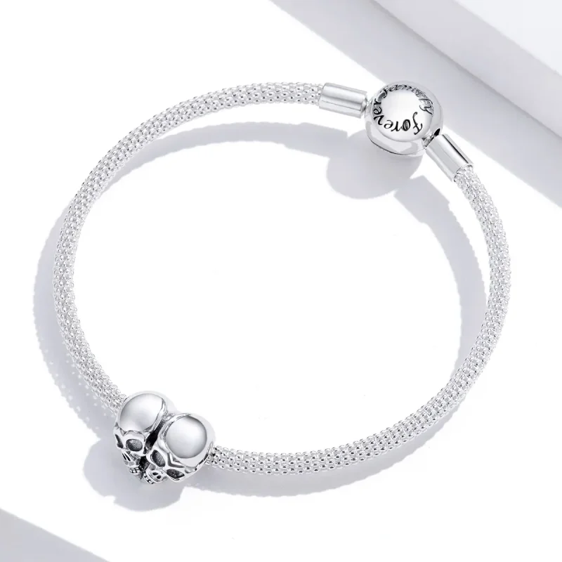 (image for) Pandora Style Silver Skulls Charm - SCC1519 - View 3