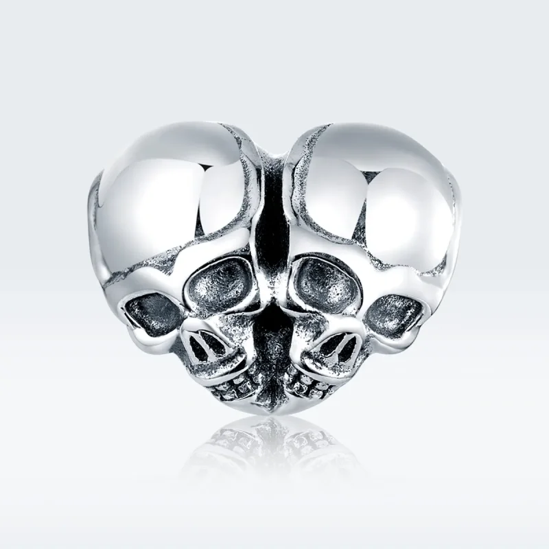 (image for) Pandora Style Silver Skulls Charm - SCC1519 - View 5
