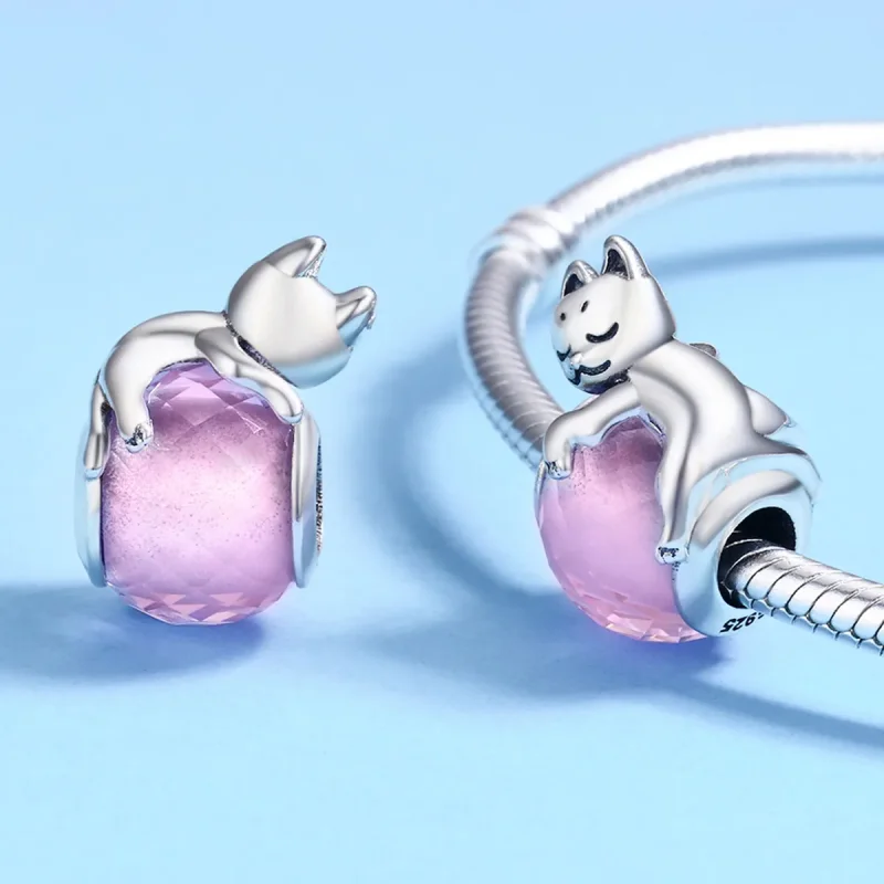 (image for) Pandora Style Silver Sleeping Cat Charm - SCC447 - View 5