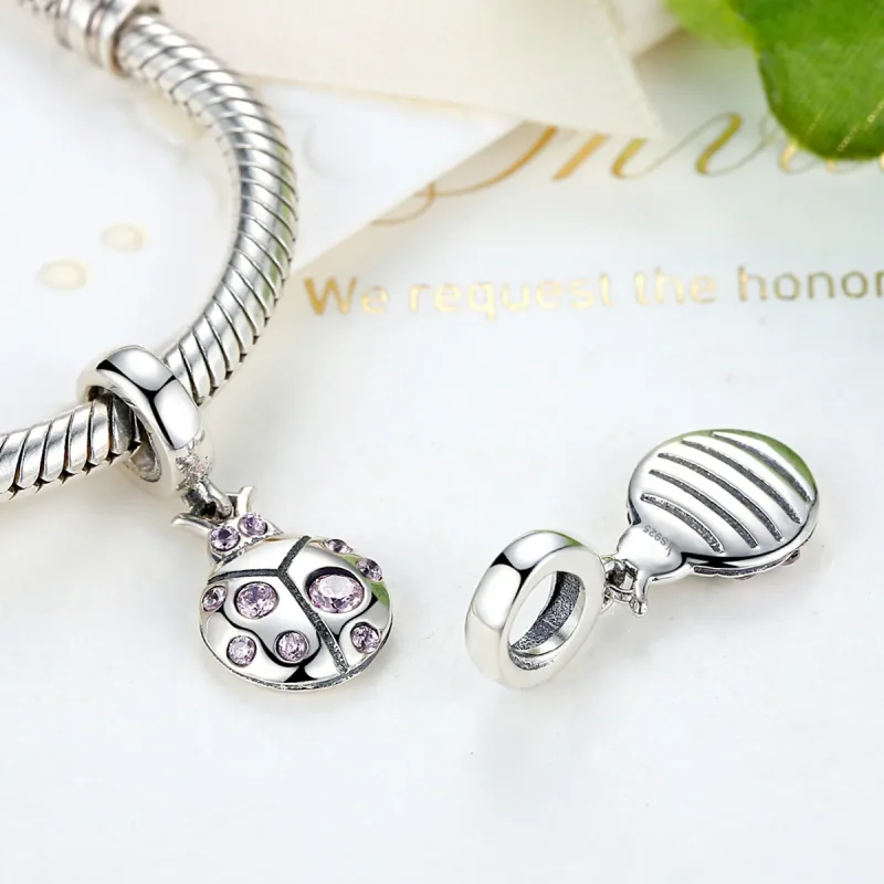 (image for) Pandora Style Silver Small Beetle Dangle - SCC023 - View 3