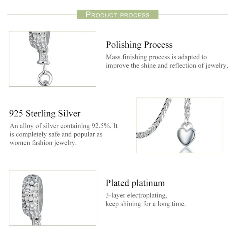 (image for) Pandora Style Silver Small Tire Safety Chain - SCC1112 - View 4