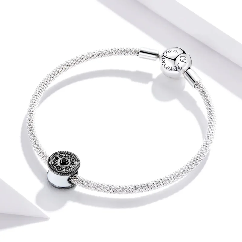 (image for) Pandora Style Silver Sndwich Biscuit Charm - BSC352 - View 3