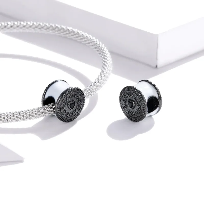 (image for) Pandora Style Silver Sndwich Biscuit Charm - BSC352 - View 4
