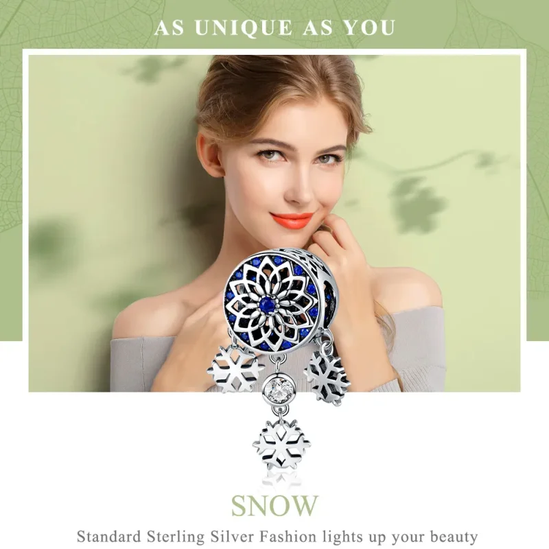 (image for) Pandora Style Silver Snow Charm - SCC1117 - View 2