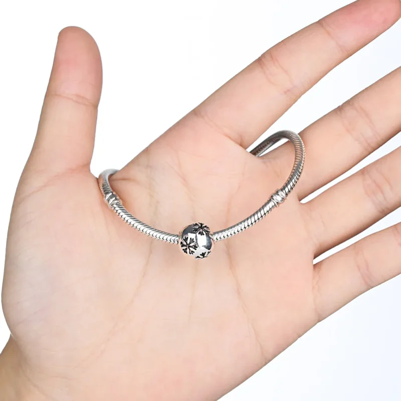 (image for) Pandora Style Silver Snowflake Charm - SCC070 - View 5
