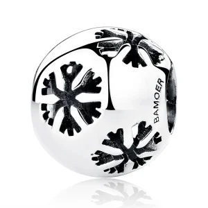 (image for) Pandora Style Silver Snowflake Charm - SCC070