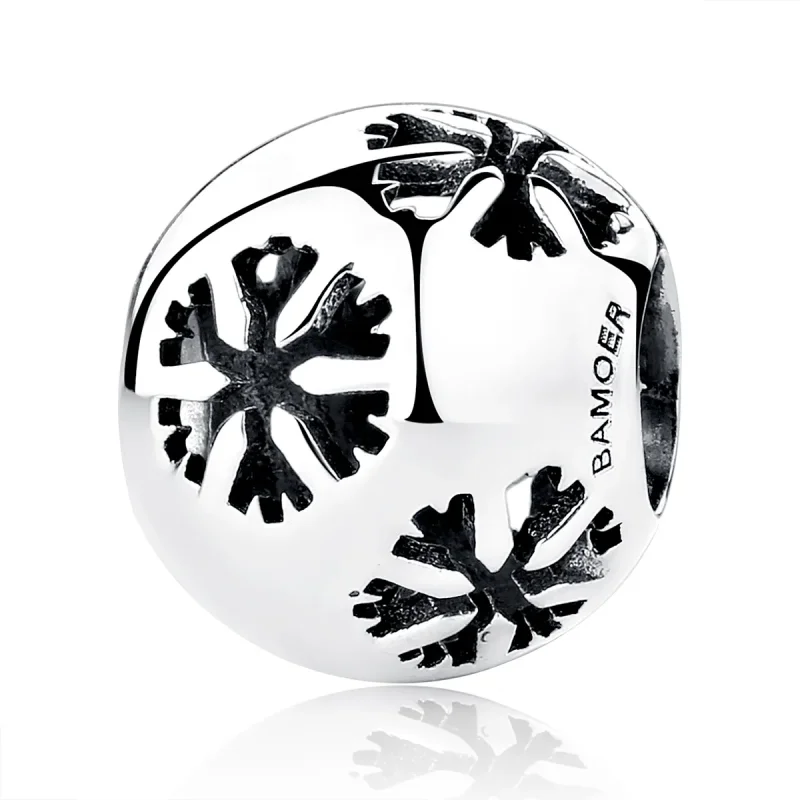 (image for) Pandora Style Silver Snowflake Charm - SCC070