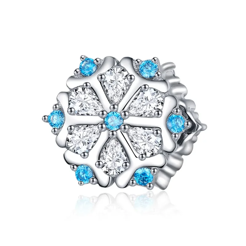 (image for) Pandora Style Silver Snowflake Charm - SCC1077