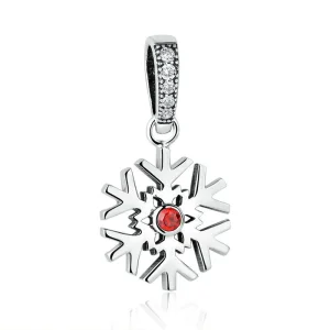 (image for) Pandora Style Silver Snowflake Dangle - SCC075