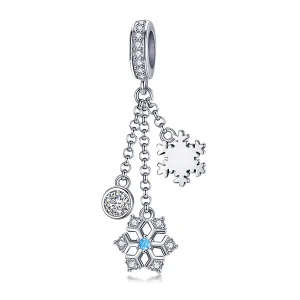 (image for) Pandora Style Silver Snowflake Dangle - SCC1020