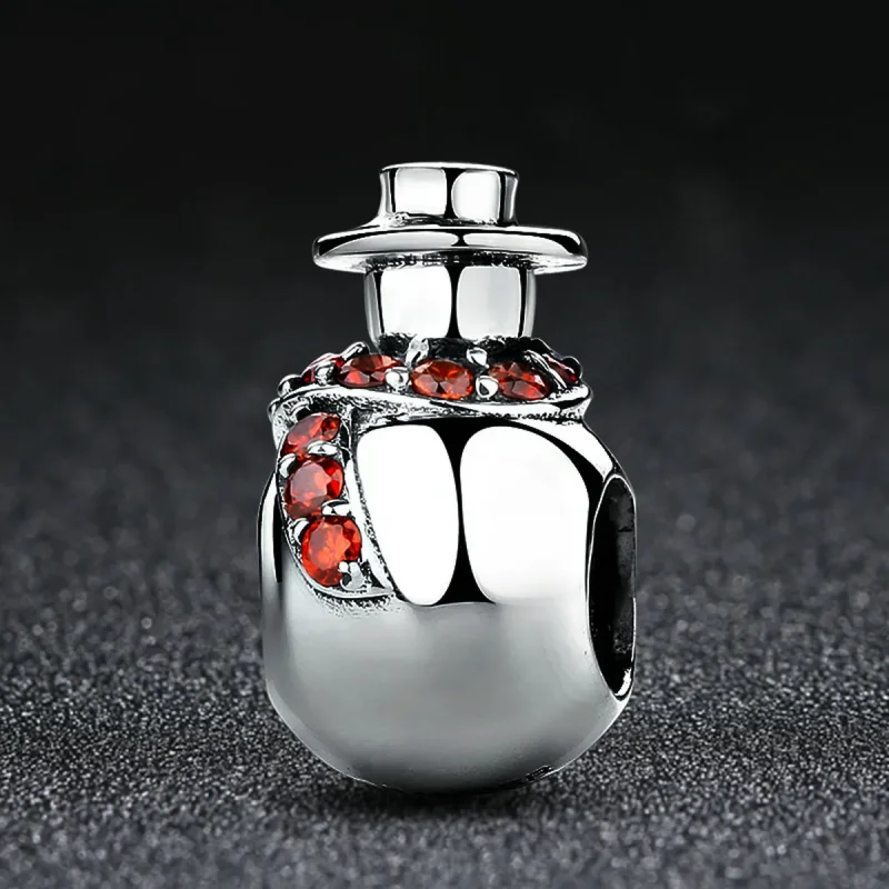 (image for) Pandora Style Silver Snowman Charm - SCC072 - View 5