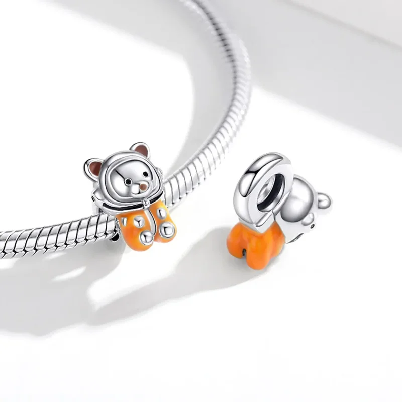 (image for) Pandora Style Silver Space Bear Charm - SCC1693 - View 4