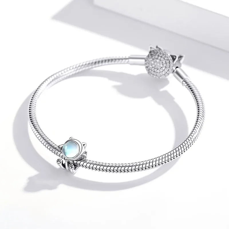 (image for) Pandora Style Silver Space Cat Charm - SCC1697 - View 3
