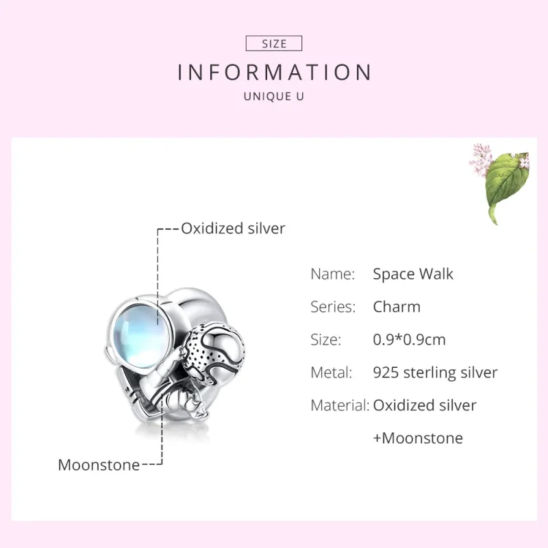 (image for) Pandora Style Silver Space Walk Charm - SCC1694 - View 7
