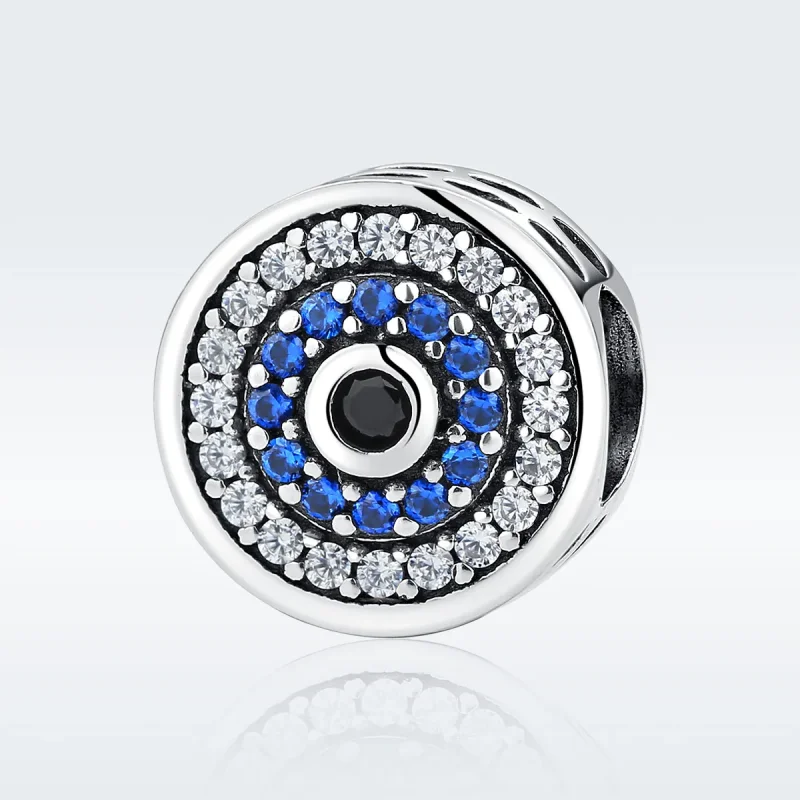 (image for) Pandora Style Silver Sparkle Eye Charm - SCC092 - View 2