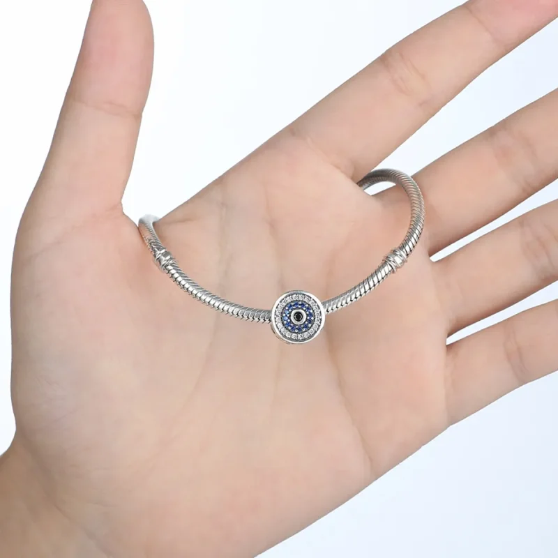 (image for) Pandora Style Silver Sparkle Eye Charm - SCC092 - View 4