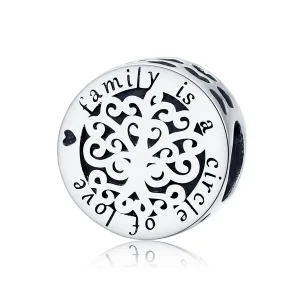 (image for) Pandora Style Silver Sparkling Family Tree Charm - SCC1324