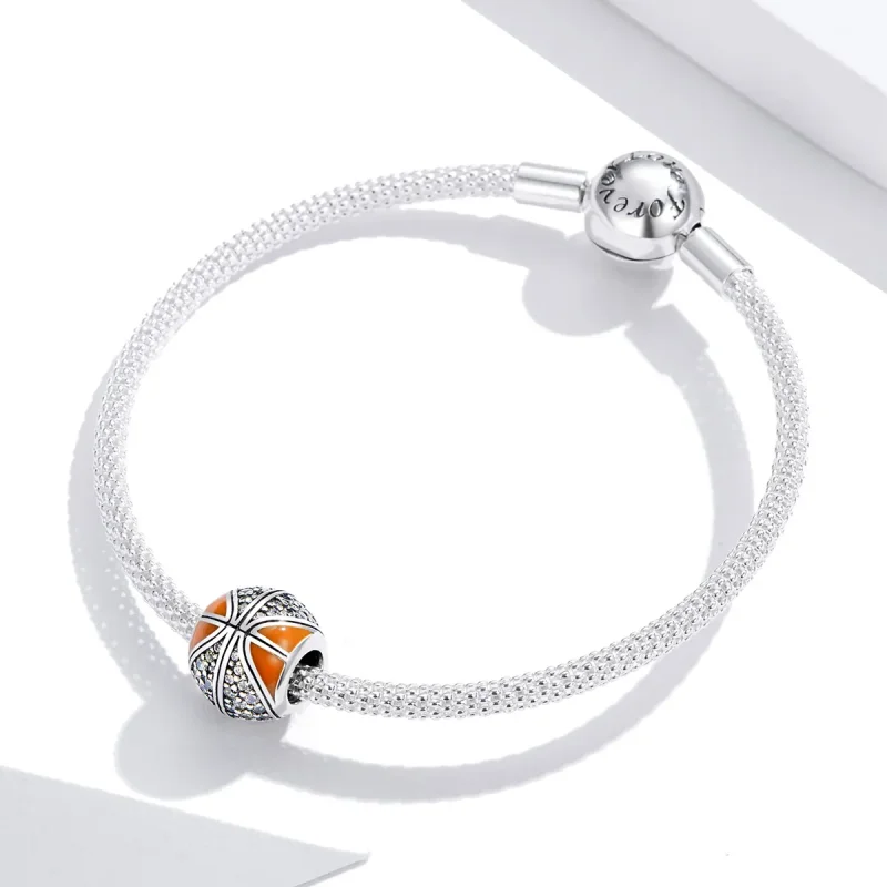 (image for) Pandora Style Silver Spirit of Basketball Charm - SCC1506 - View 4