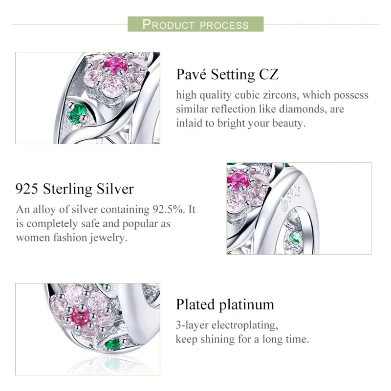 (image for) Pandora Style Silver Spring Charm - BSC039 - View 7