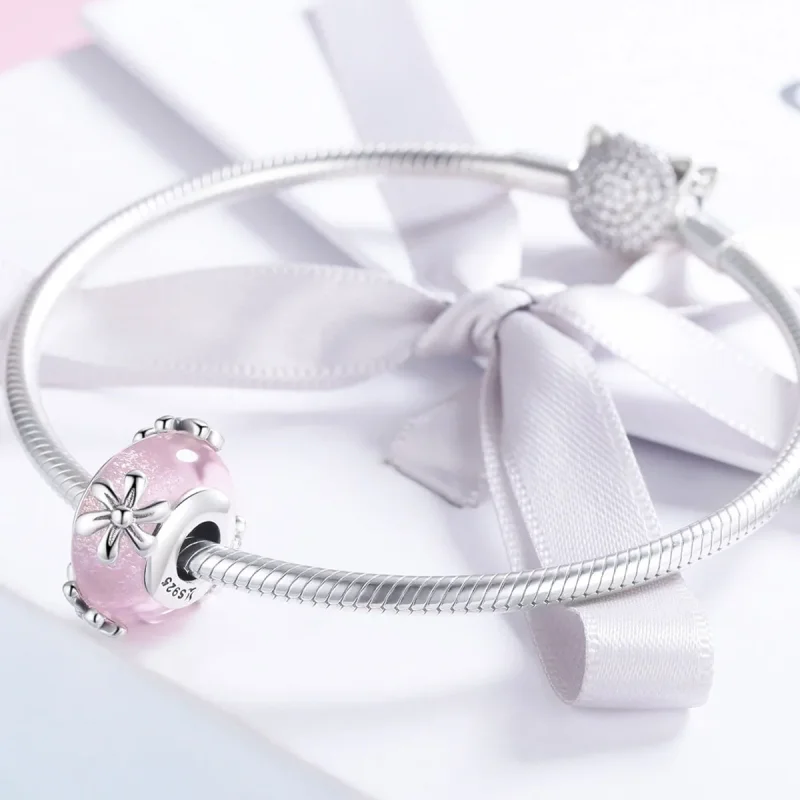 (image for) Pandora Style Silver Spring Flowers Charm - SCC860 - View 4