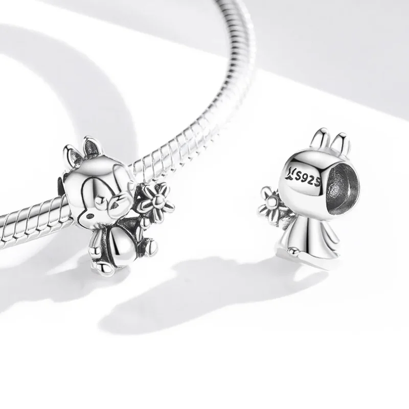 (image for) Pandora Style Silver Squirrel Boy Charm - SCC1868 - View 3
