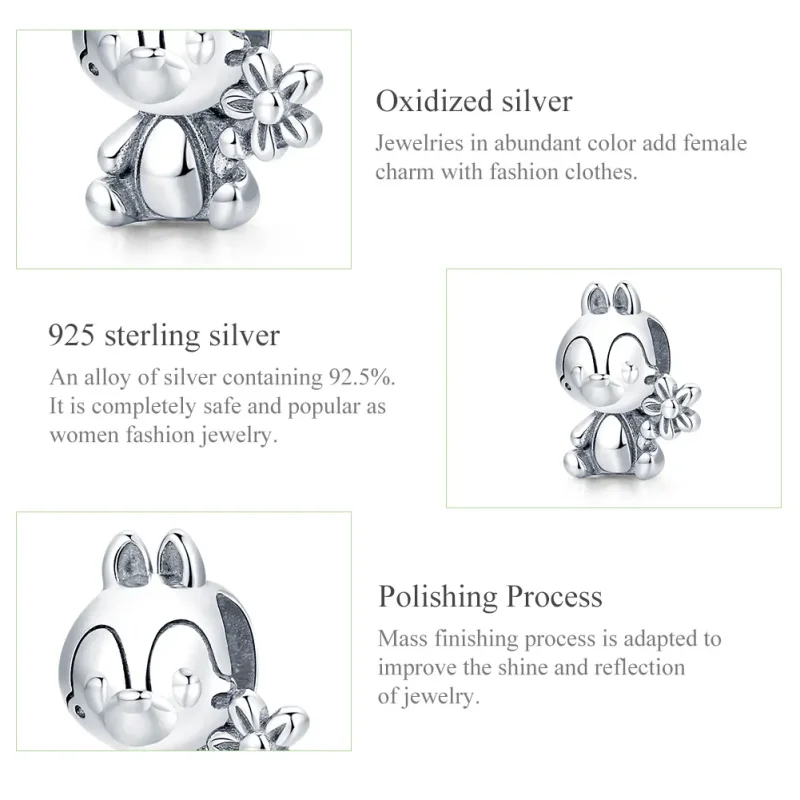 (image for) Pandora Style Silver Squirrel Boy Charm - SCC1868 - View 8