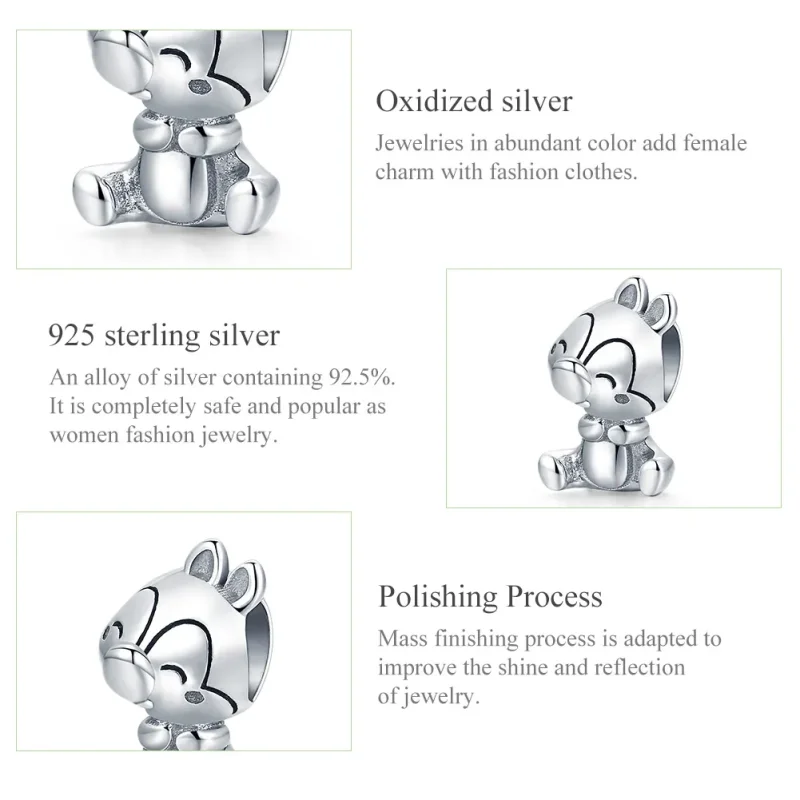 (image for) Pandora Style Silver Squirrel Charm - SCC1869 - View 8