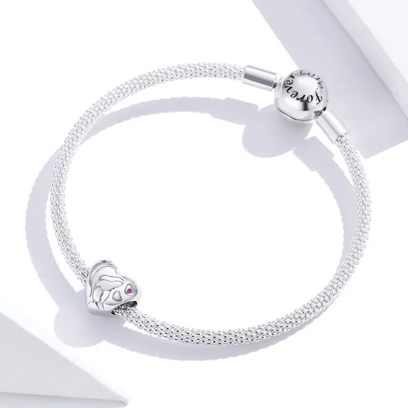 (image for) Pandora Style Silver Star In Love Charm - BSC216 - View 2
