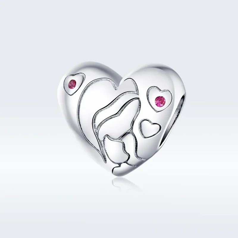 (image for) Pandora Style Silver Star In Love Charm - BSC216 - View 5