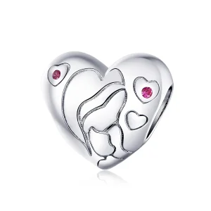 (image for) Pandora Style Silver Star In Love Charm - BSC216
