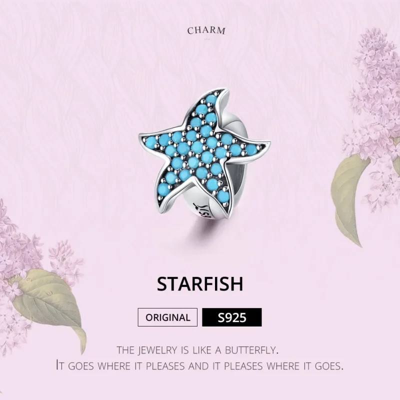 (image for) Pandora Style Silver Starfish Charm - SCC1313 - View 2