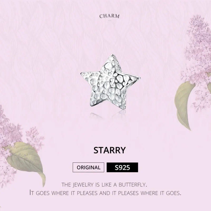 (image for) Pandora Style Silver Starry Charm - SCC1246 - View 2