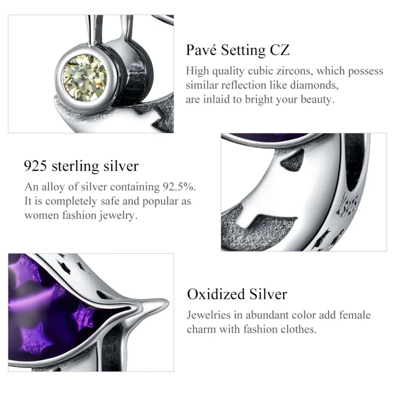 (image for) Pandora Style Silver Starry Charm - SCC1618 - View 7