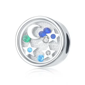 (image for) Pandora Style Silver Starry Sky Charm - BSC042