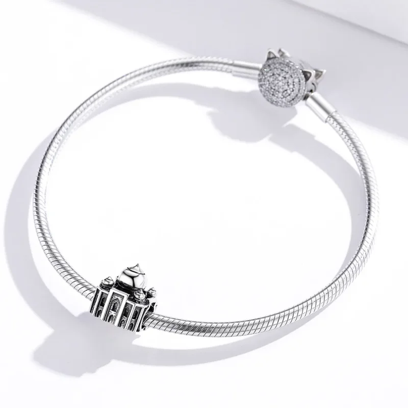 (image for) Pandora Style Silver State Taj Mahal Charm - SCC1542 - View 2