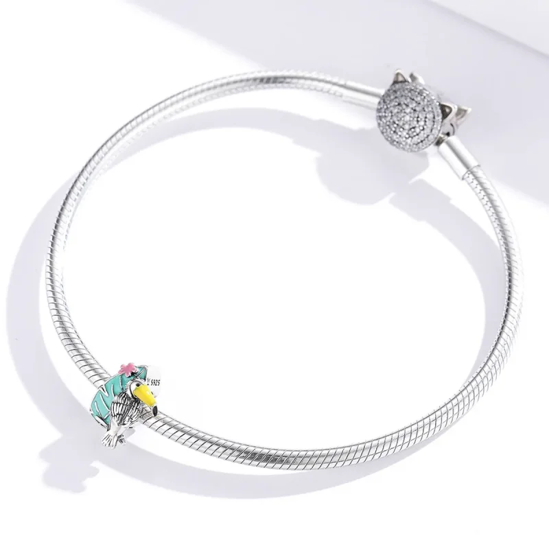 (image for) Pandora Style Silver Stork Charm - SCC1531 - View 3