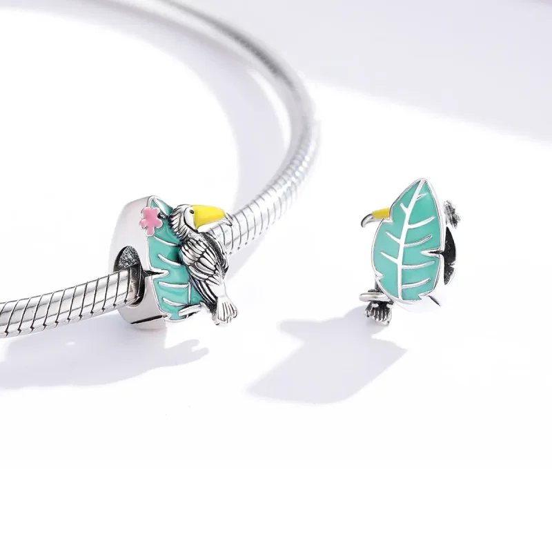 (image for) Pandora Style Silver Stork Charm - SCC1531 - View 4