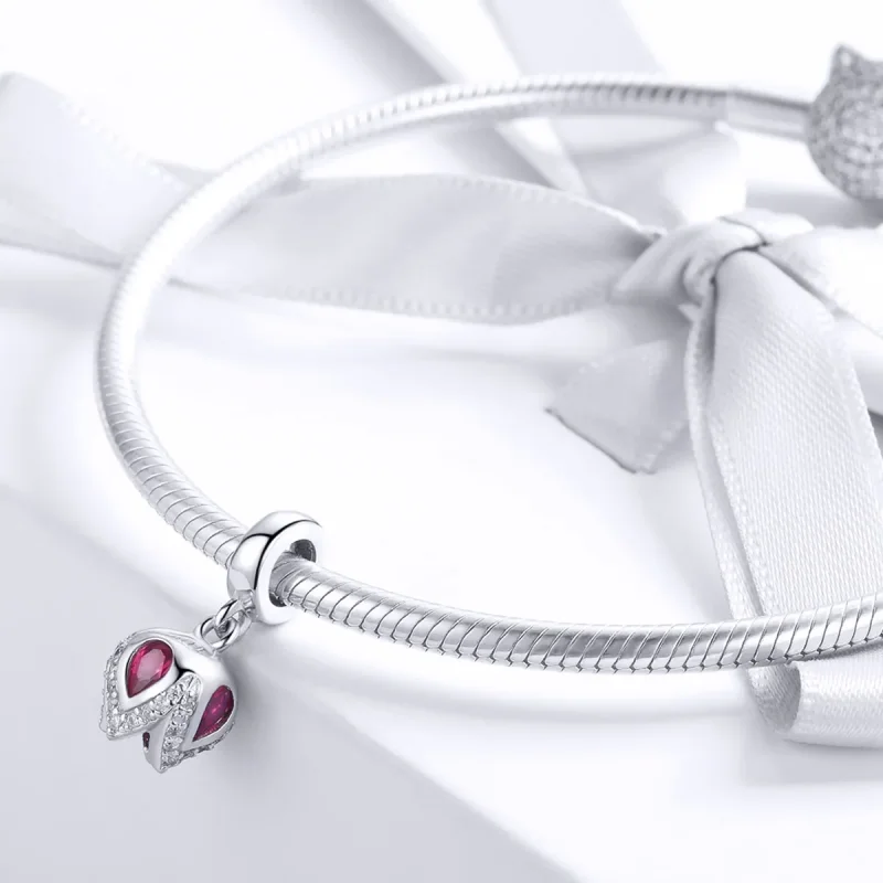 (image for) Pandora Style Silver Story of Tulip Dangle - SCC1027 - View 3
