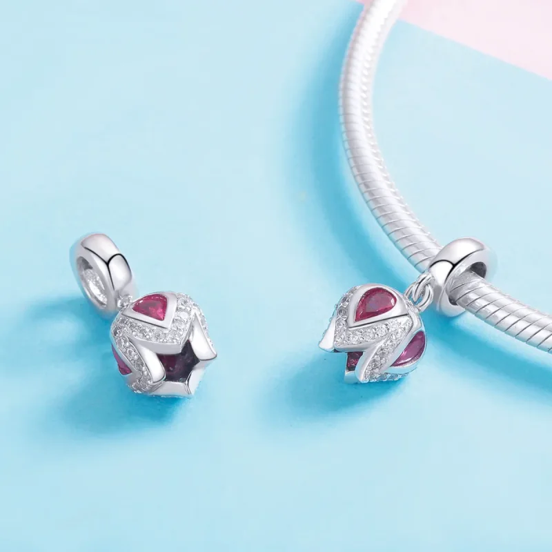 (image for) Pandora Style Silver Story of Tulip Dangle - SCC1027 - View 4
