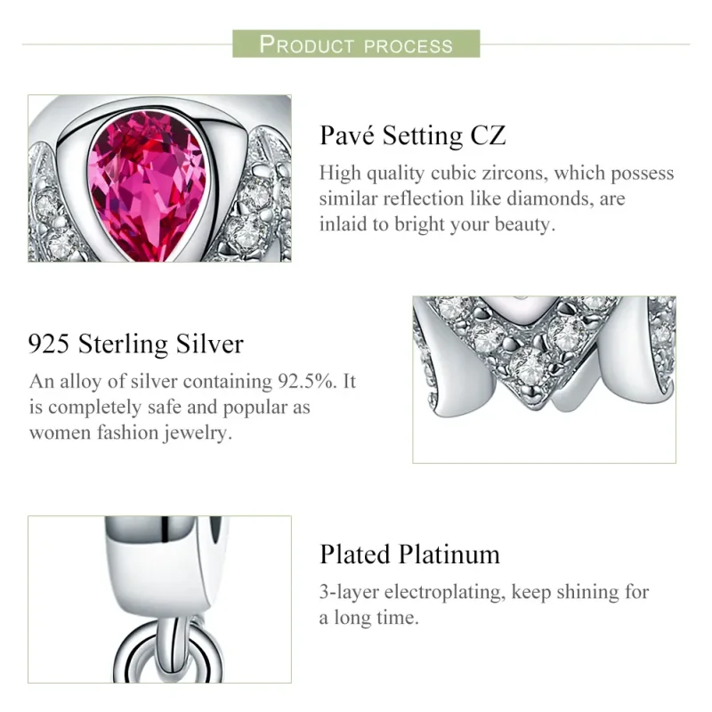 (image for) Pandora Style Silver Story of Tulip Dangle - SCC1027 - View 6