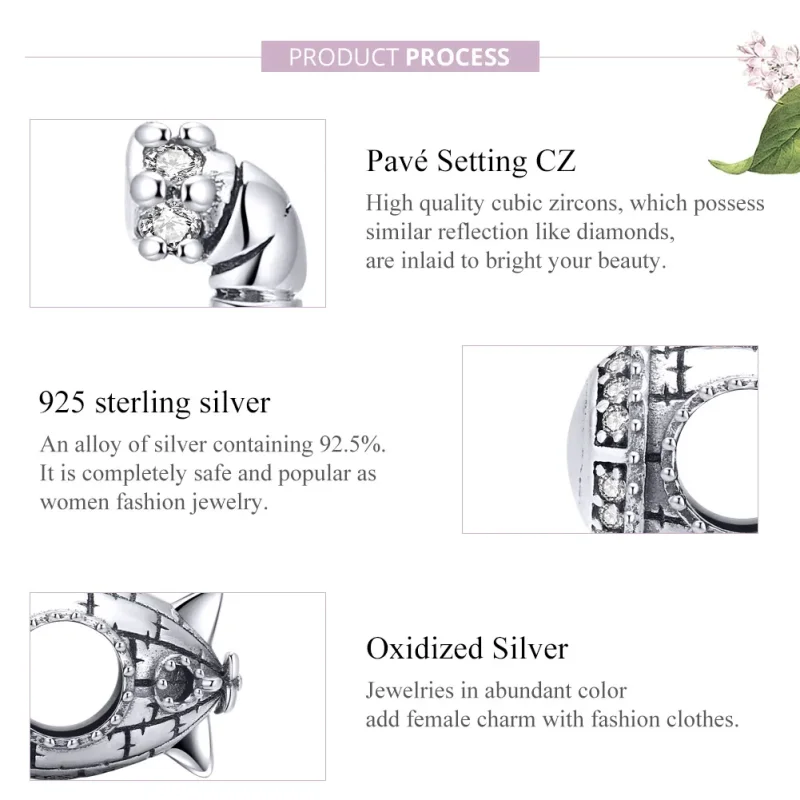 (image for) Pandora Style Silver Submarine Charm - SCC1453 - View 8
