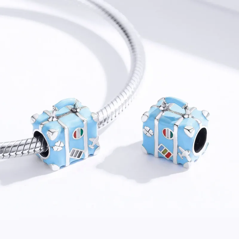 (image for) Pandora Style Silver Suitcase Charm - SCC1377 - View 3